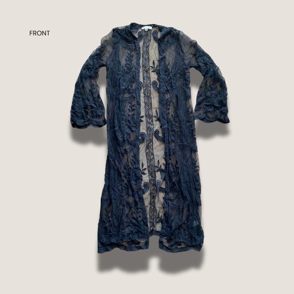 Embroidered Lace Robe - Picture 3 of 4